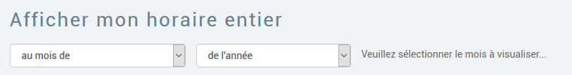 Voir son horaire